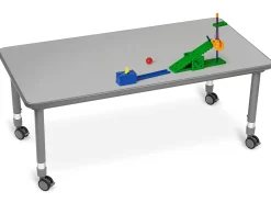 Flex-Space Mobile Rectangular Tables - Gray