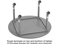 Flex-Space Mobile Round Tables - Maple