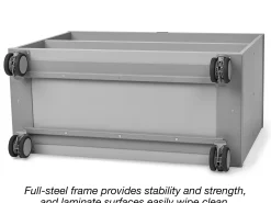 Flex-Space Mobile 2-Shelf All-Purpose Storage Unit - Gray
