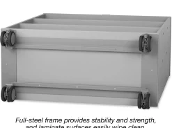 Flex-Space Mobile 3-Shelf All-Purpose Storage Unit - Gray