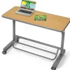 Flex-Space Mobile Standing Desk for Two - Maple