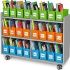 Flex-Space Mobile Storage Bin Center for 24 Students - Gray