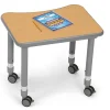 Flex-Space Mobile Student Desk - Maple