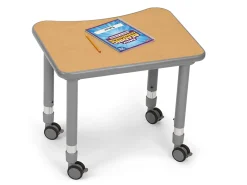 Flex-Space Mobile Student Desk - Maple