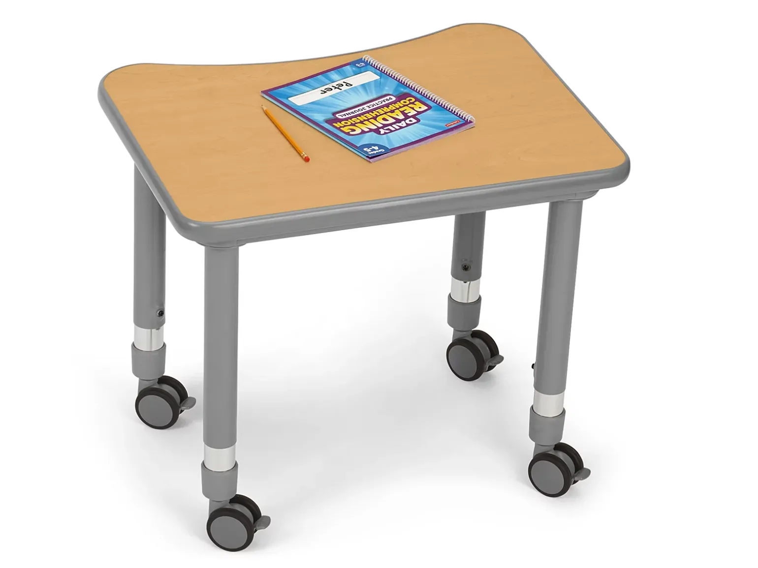Flex-Space Mobile Student Desk - Maple