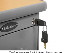 Flex-Space Mobile Teacher Desk - Maple