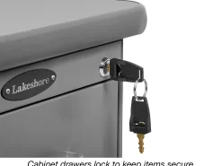 Flex-Space Mobile Teacher Desk - Gray
