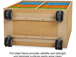 Flex-Space Mobile 18-Tray Storage Center - Maple