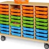 Flex-Space Mobile 36-Tray Storage Center - Maple