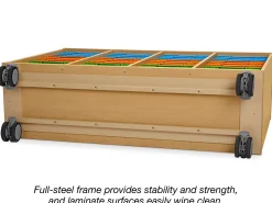 Flex-Space Mobile 36-Tray Storage Center - Maple