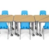 Flex-Space Mobile Triangular Student Desk - Maple