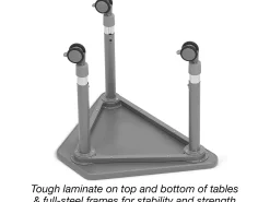 Flex-Space Mobile Wedge Student Desk - Gray