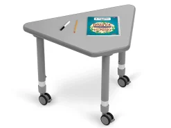 Flex-Space Mobile Wedge Student Desk - Gray