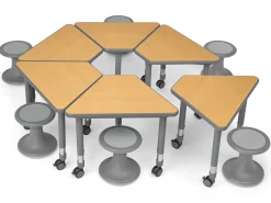 Flex-Space Wobble Chair & Wedge Desk Zone
