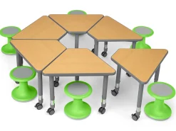 Flex-Space Wobble Chair & Wedge Desk Zone