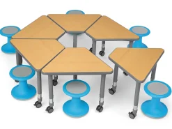 Flex-Space Wobble Chair & Wedge Desk Zone
