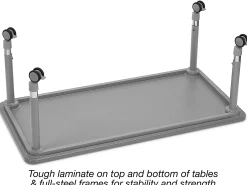Flex-Space Write & Wipe Mobile Rectangular Table