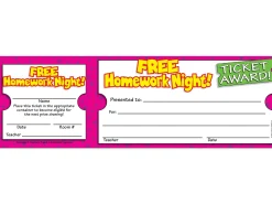 Free Homework Night Ticket Awards