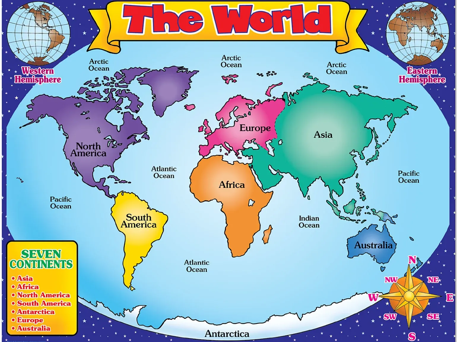 Friendly Write & Wipe World Map Poster