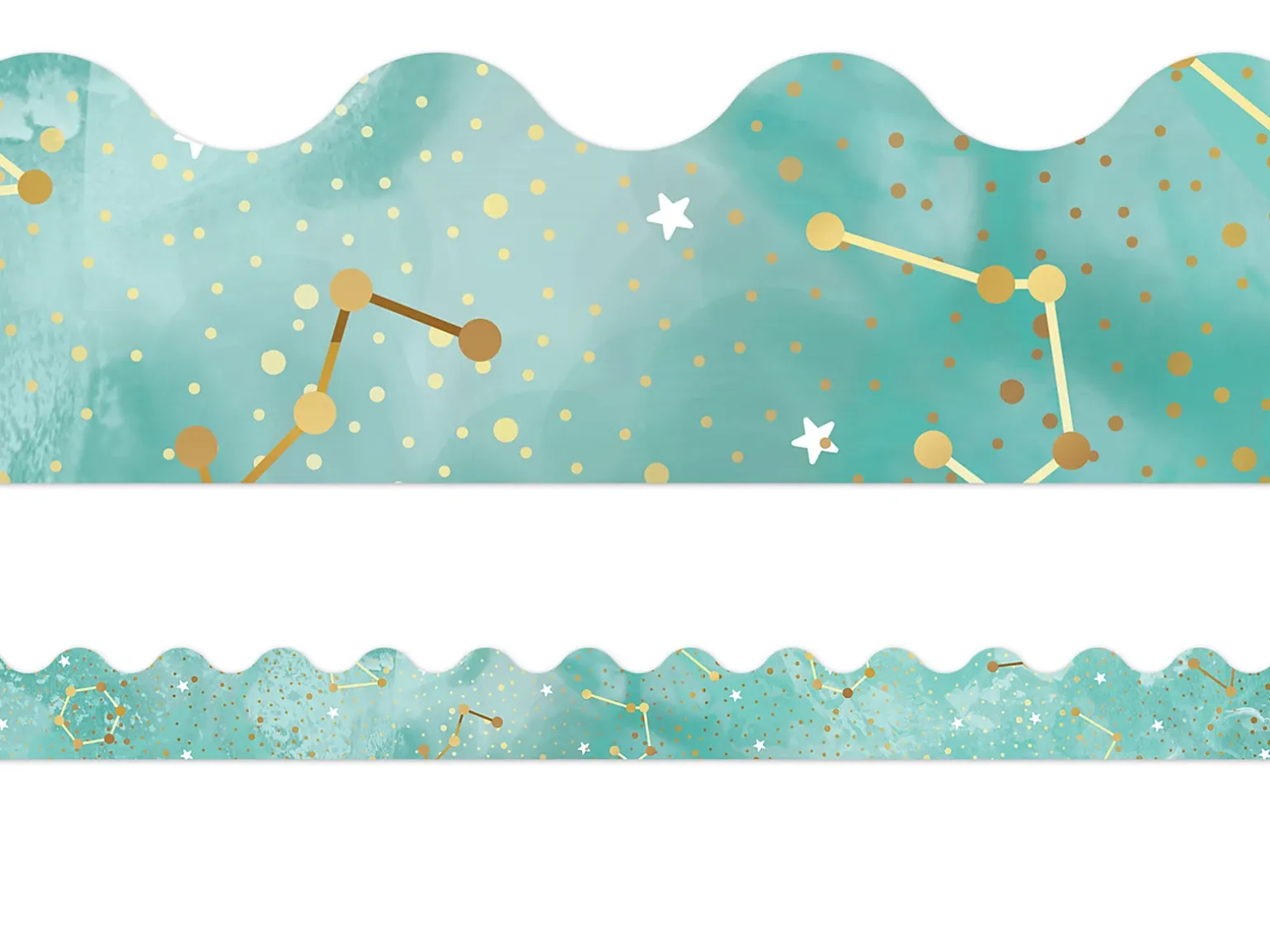 Galaxy Constellations Scalloped Border