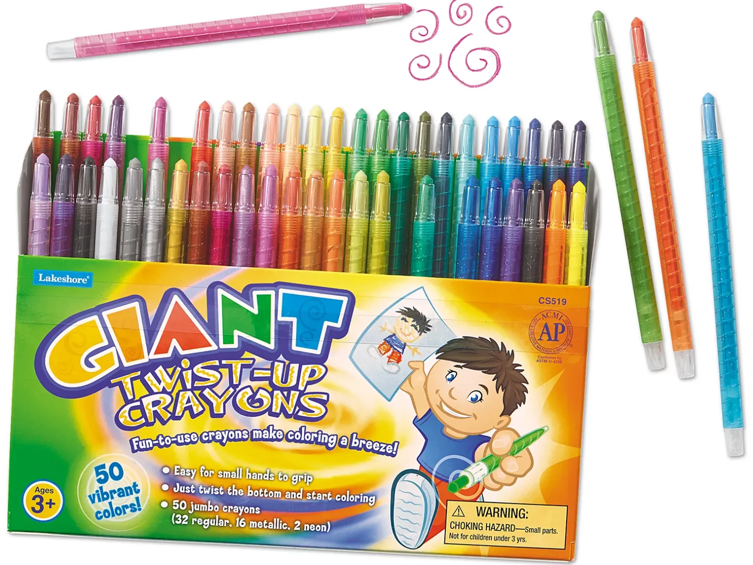 Giant Twist-Up Crayons - Set of 50