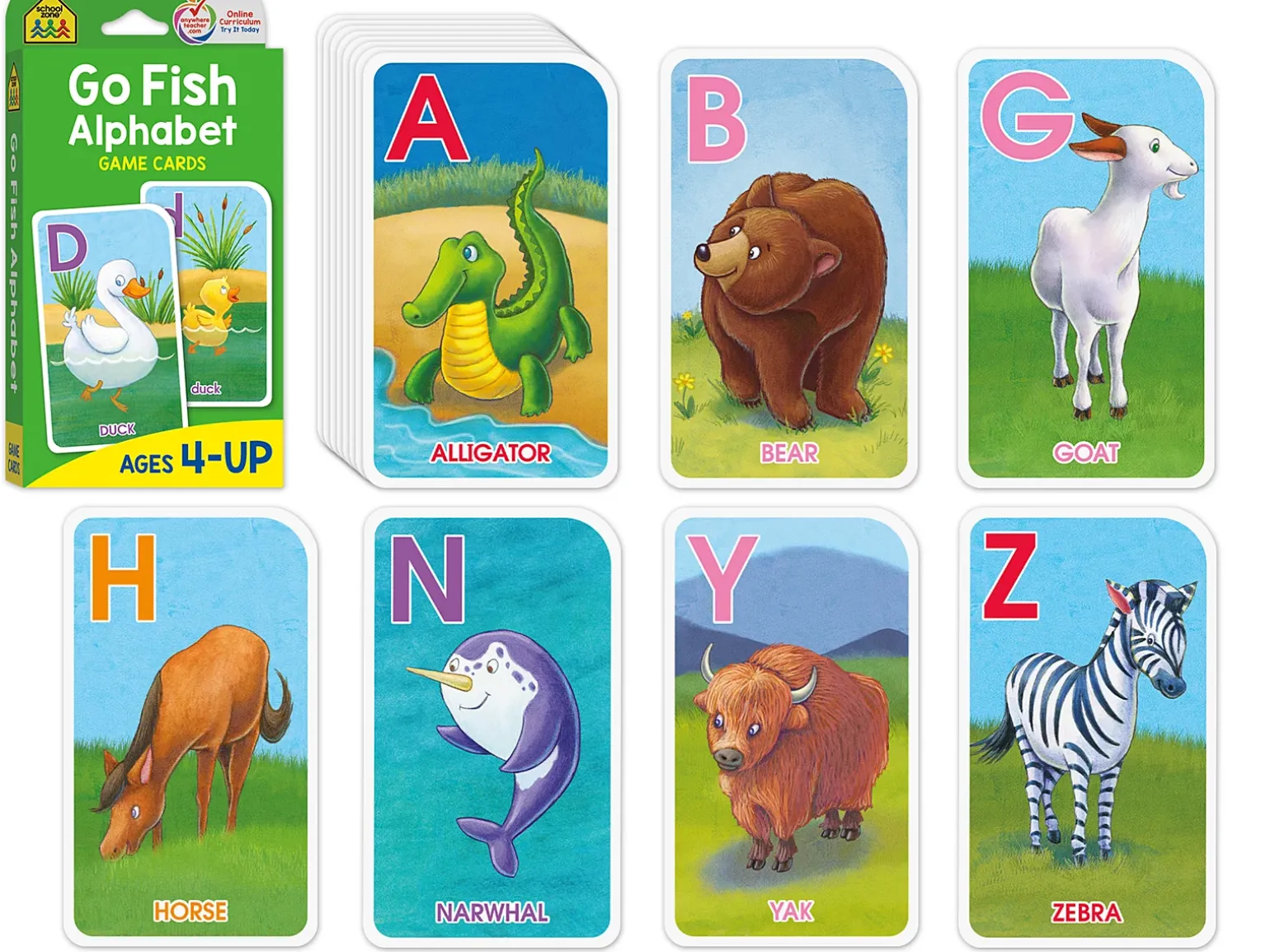 Go Fish Alphabet Game Cards