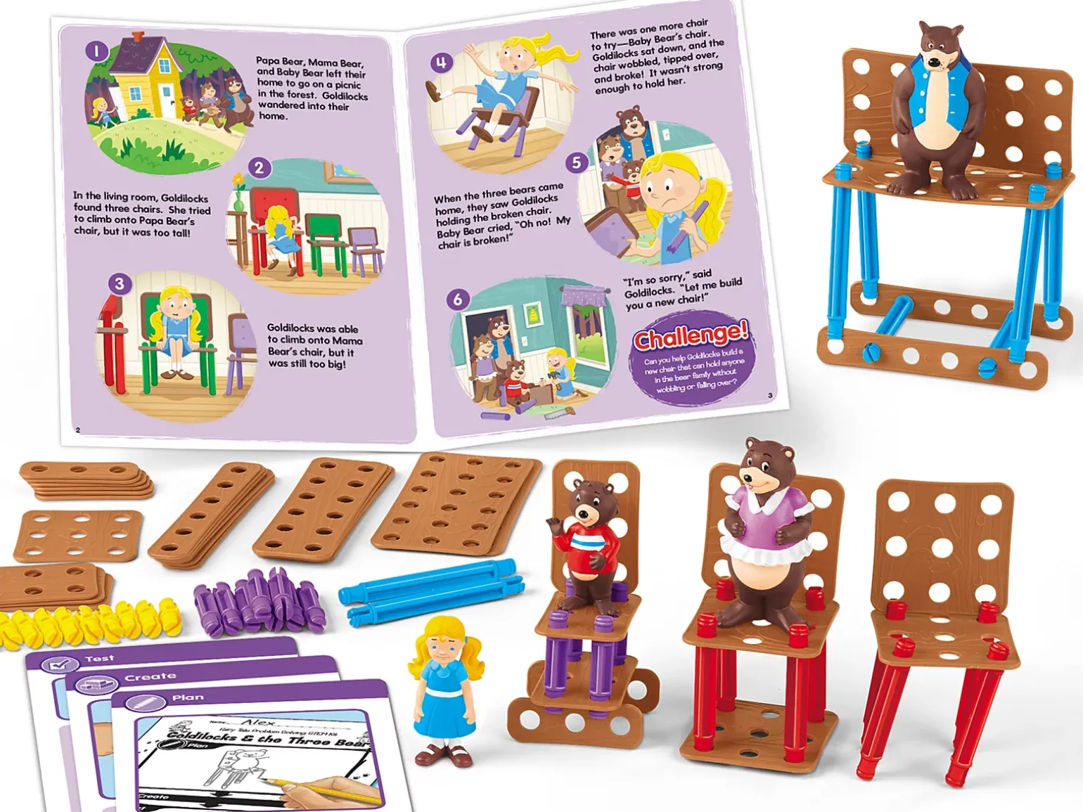 Goldilocks & the Three Bears Problem Solving STEM Kit