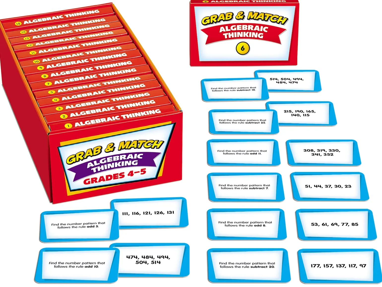 Grab & Match Leveled Algebraic Thinking Quickies - Gr. 4-5