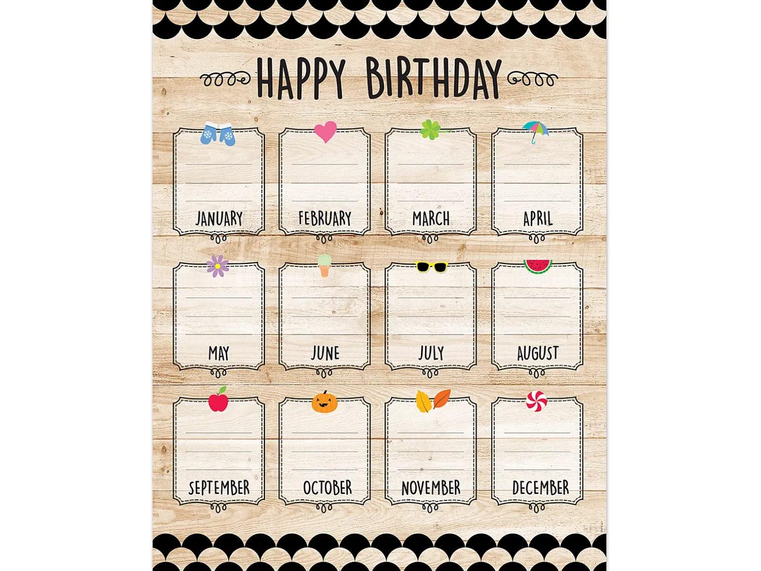 Happy Birthday Wooden Poster