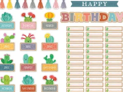 Happy Cactus Crew Birthday Bulletin Board Set