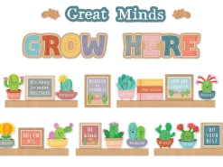 Happy Cactus Crew Growth Mindset Bulletin Board Set