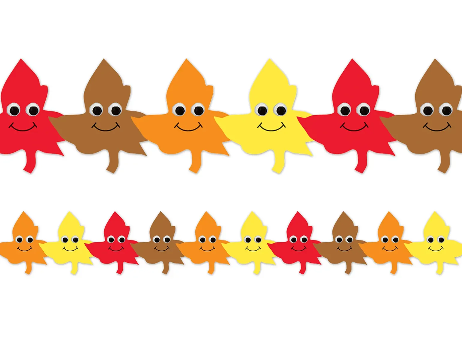 Happy Fall Leaves Border