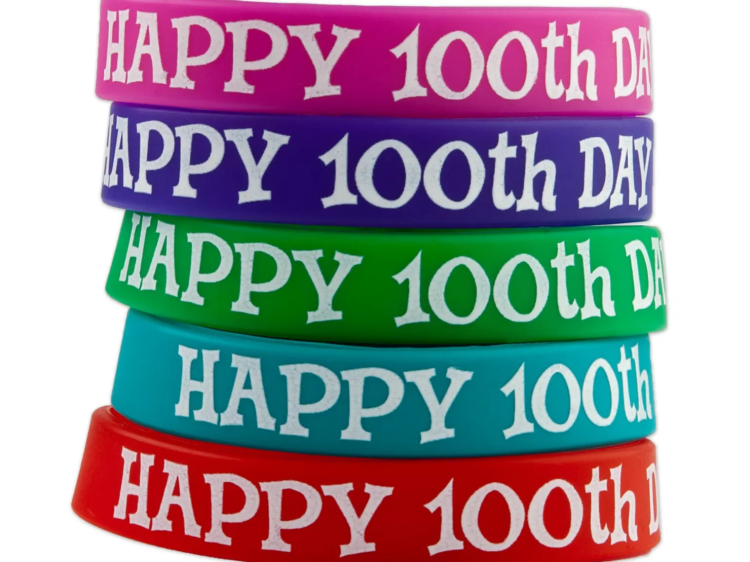 Happy 100th Day Wristbands