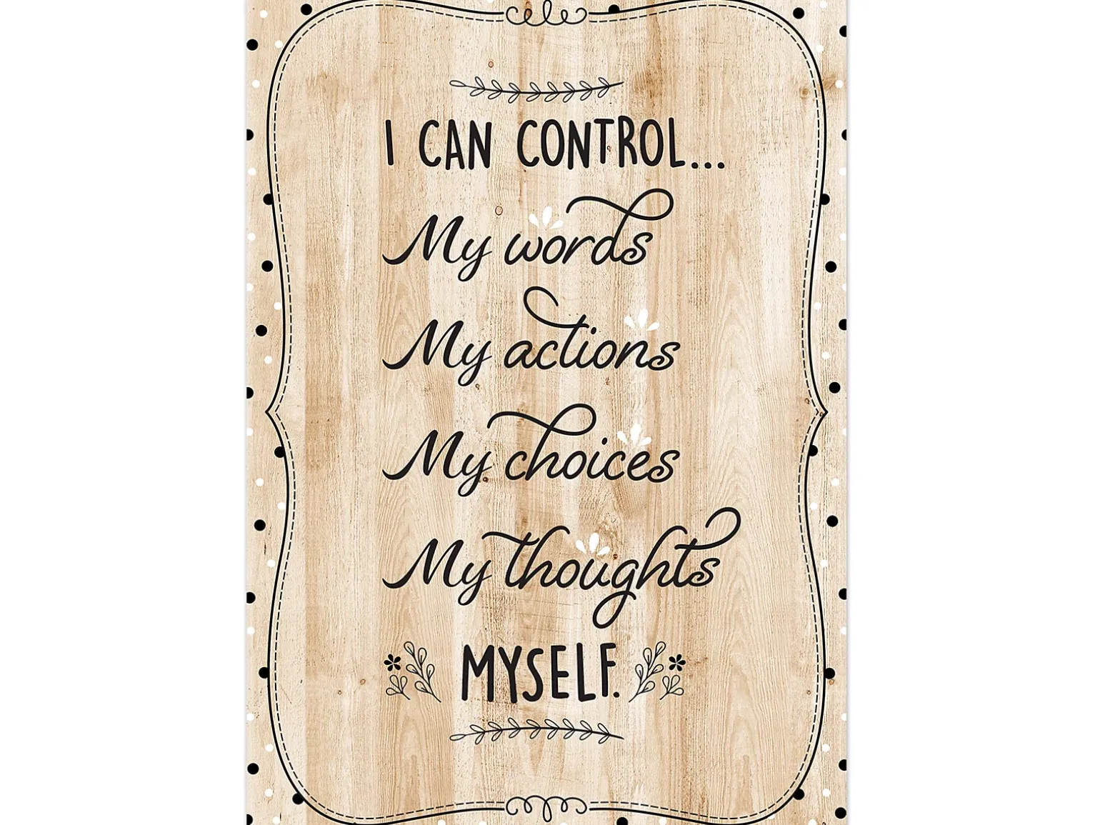 I Can Control… Wooden Poster