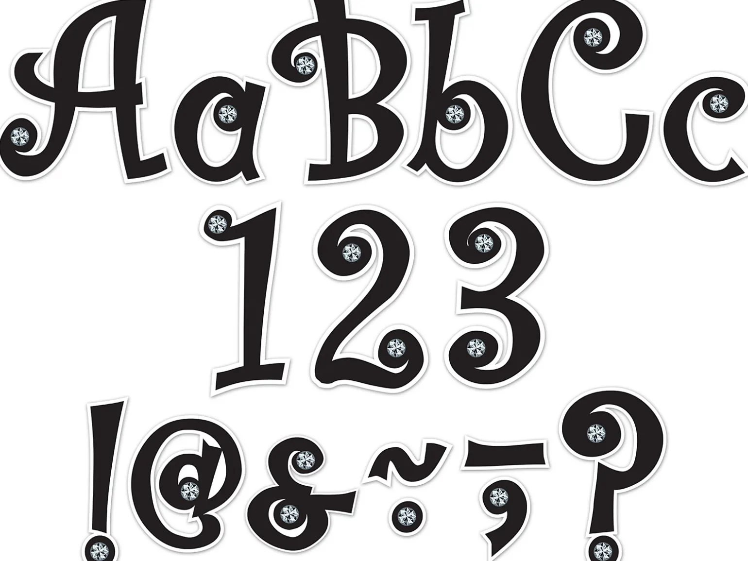 Jeweled 5" Punch-Out Letters