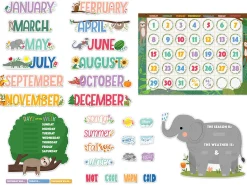 Jungle Friends Calendar Bulletin Board Set