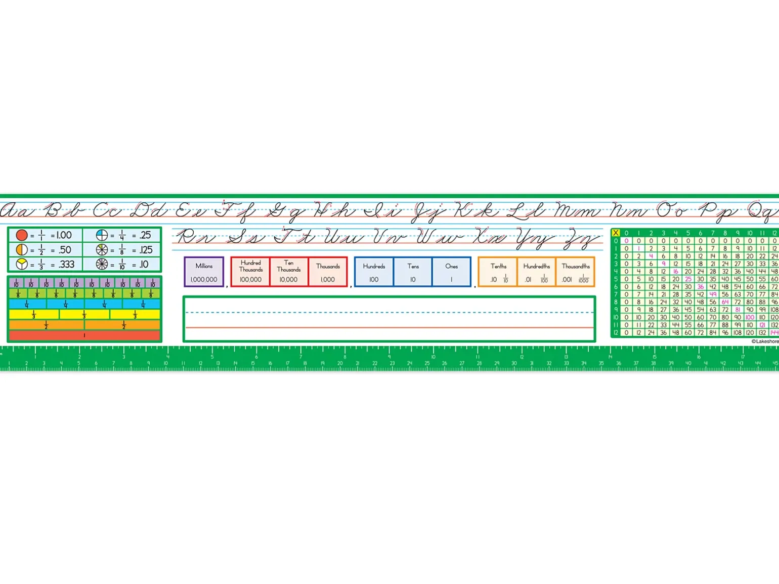 Lakeshore Traditional Cursive Reference Nameplates - Gr. 3-5