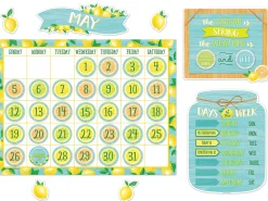 Lemon Zest Calendar Bulletin Board Set
