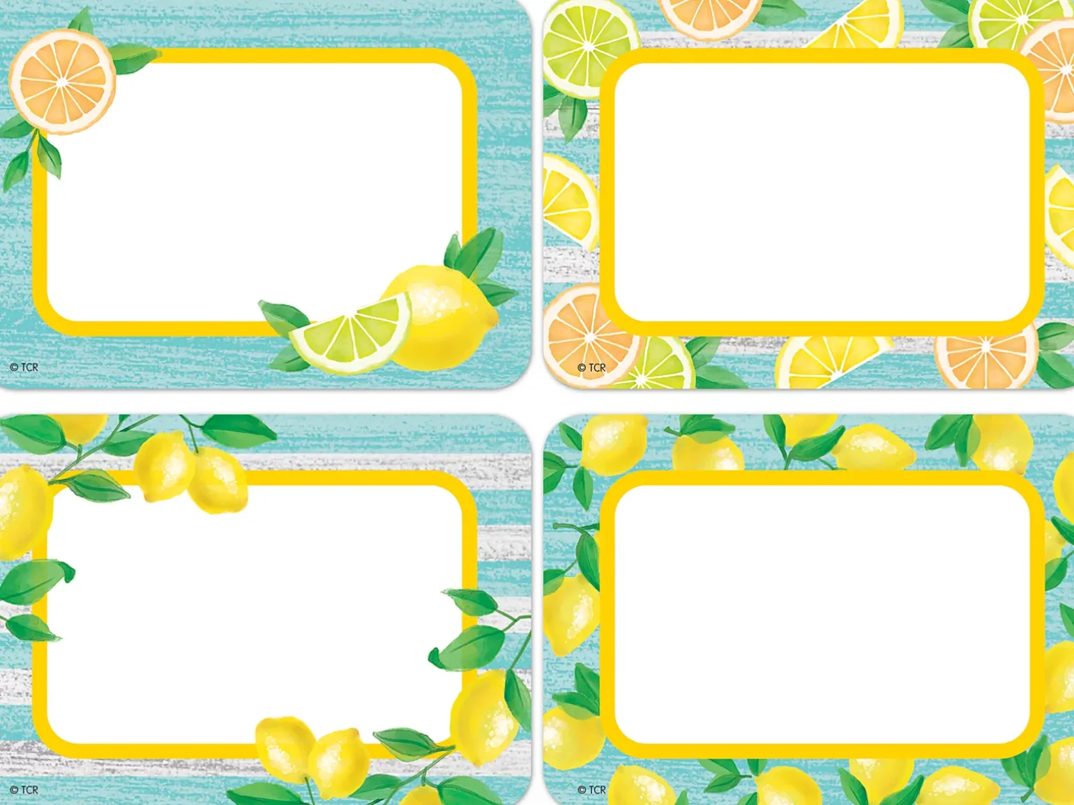 Lemon Zest Name Tags - Variety Pack