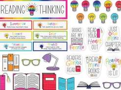 Light Bulb Moments Reading Is Thinking Bulletin Board Set