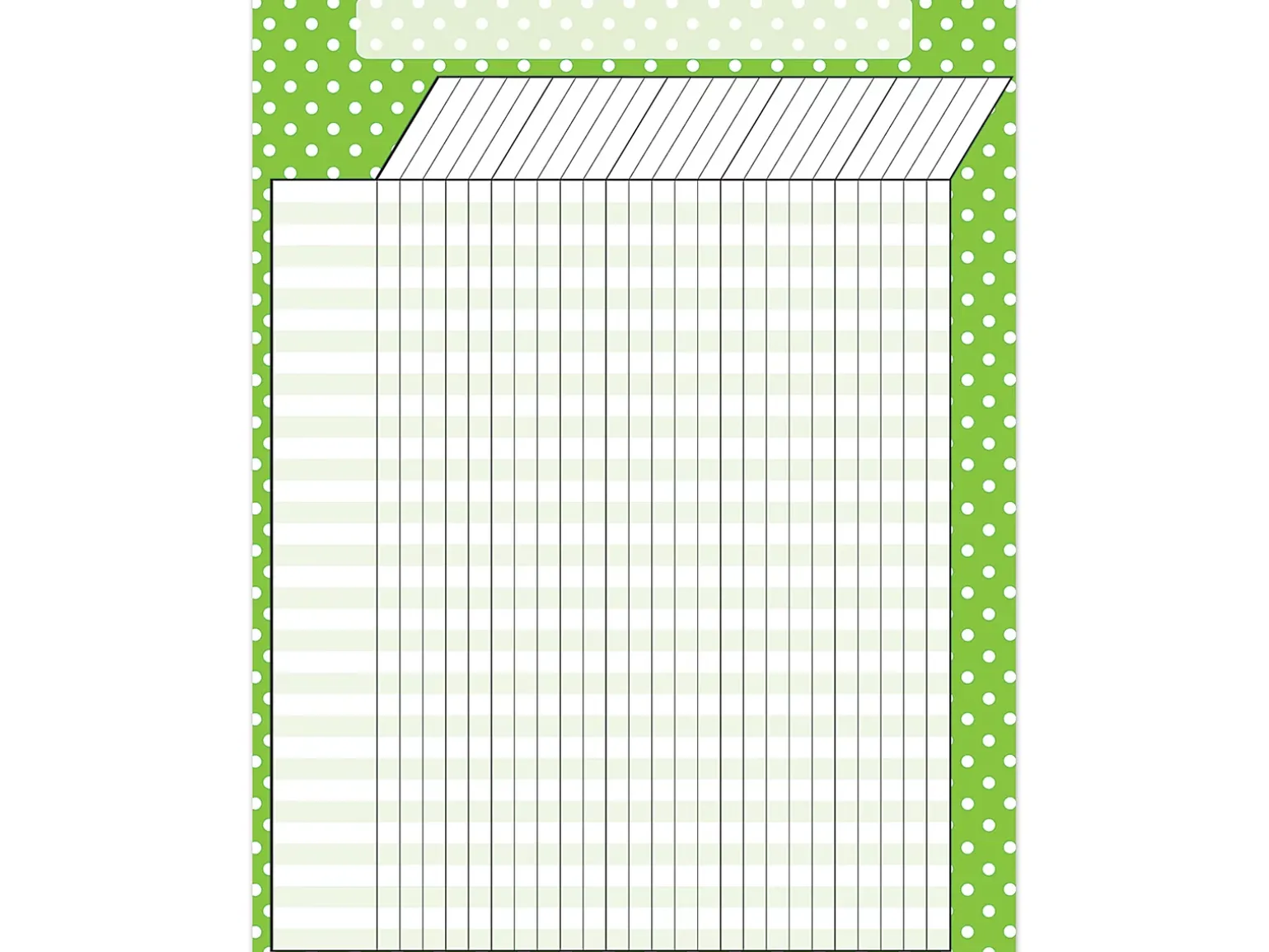 Lime Green Polka Dot Incentive Chart