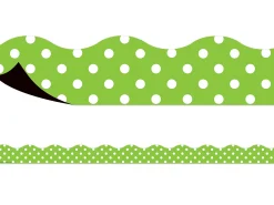 Lime Green Polka Dot Magnetic Scalloped Border