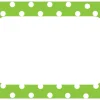 Lime Green Polka Dot Name Tags
