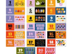 Lisa Congdon Numbers 1-20 Bulletin Board Set
