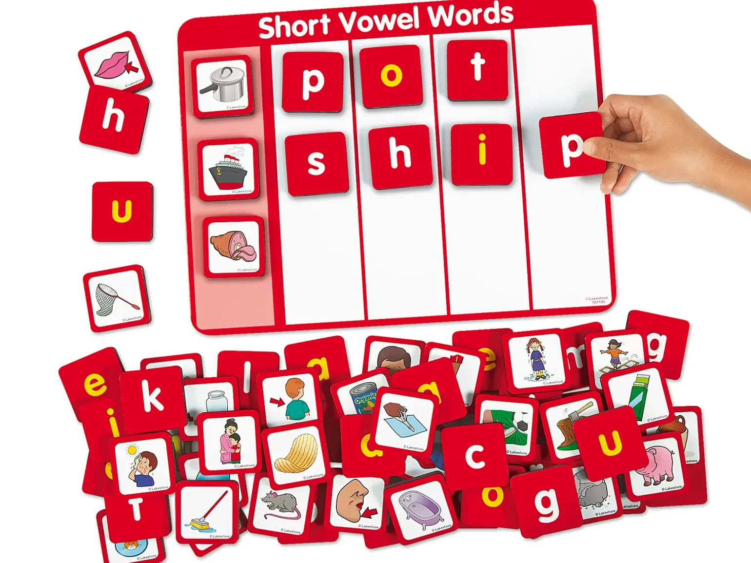 Magnetic Short Vowels Word Building Board