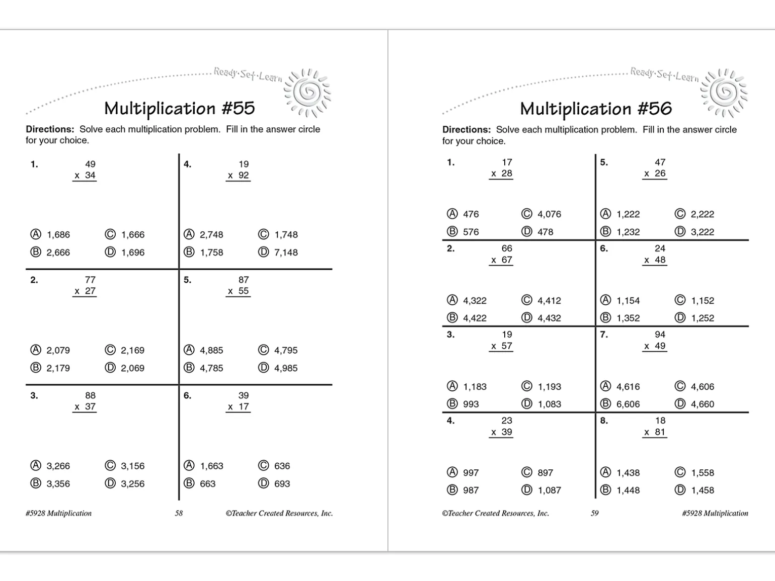 Master Multiplication Workbook