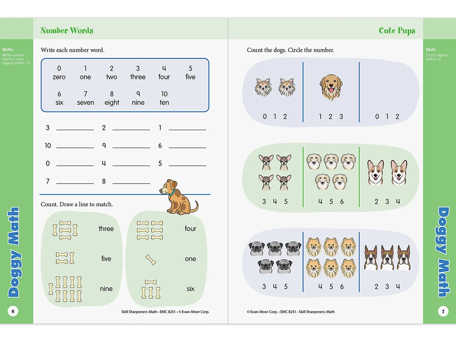 Math Skill Sharpeners Workbook - Kindergarten