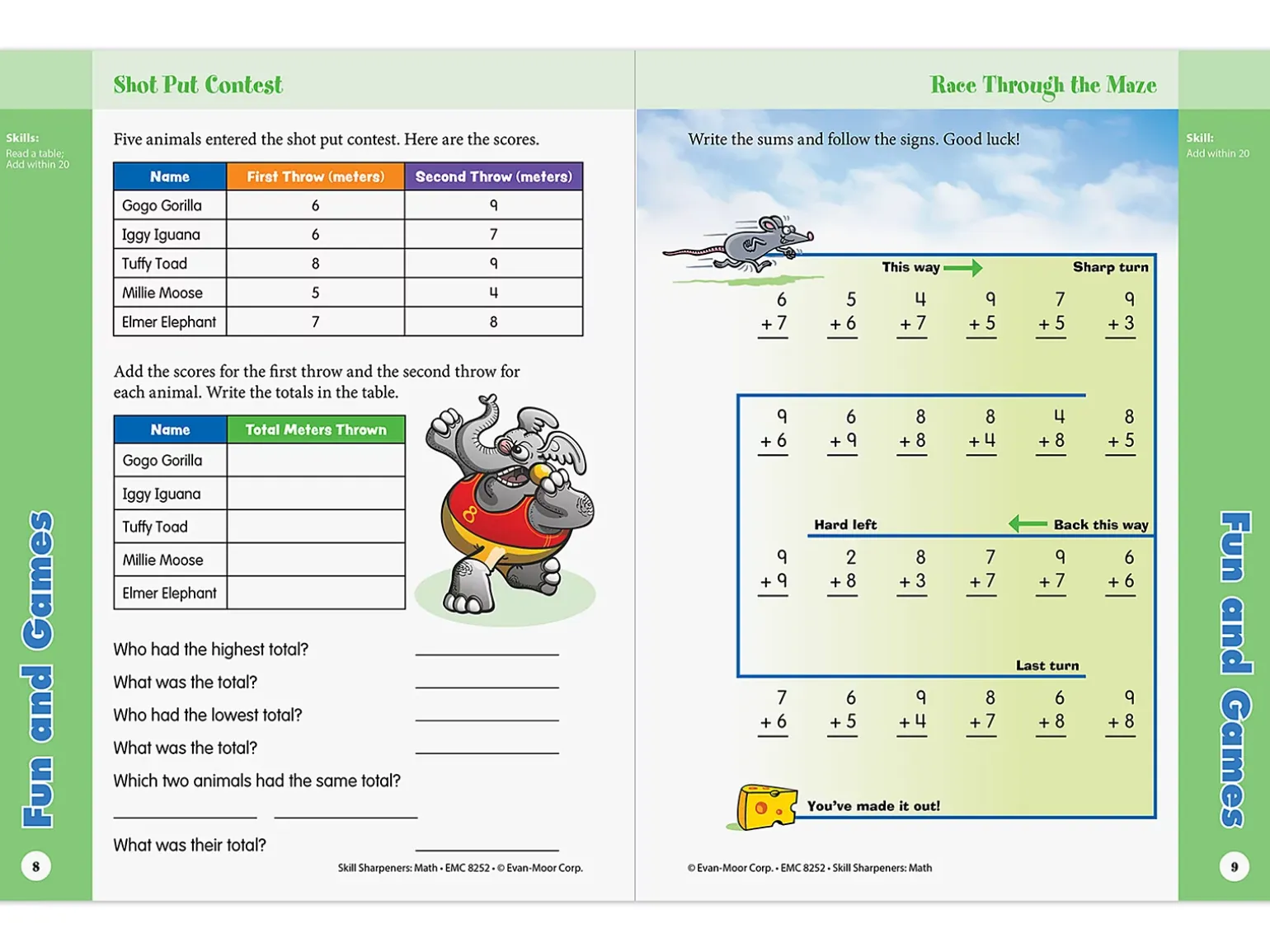 Math Skill Sharpeners Workbook - Gr. 2