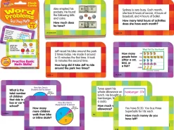 Math Word Problem Flash Cards - Gr. 1-3