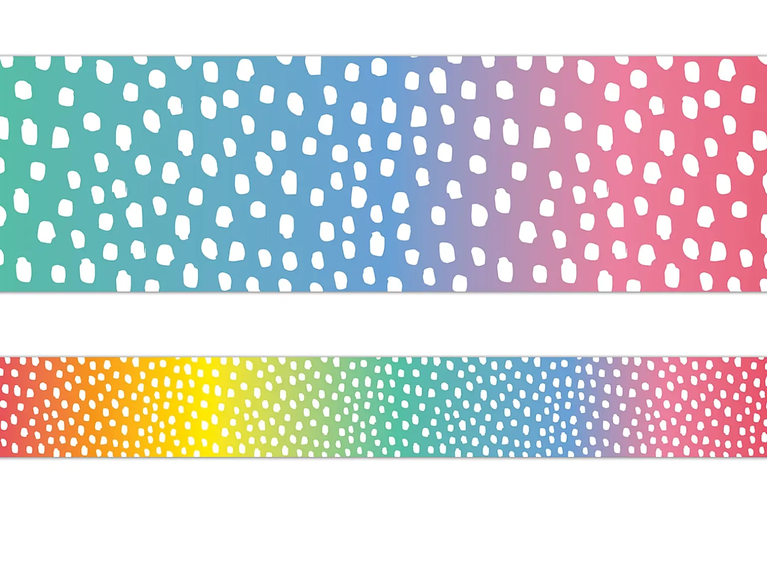 Messy Dots Rainbow Border